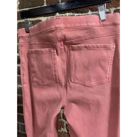 Spanx Women’s Jean Leggings Red Salmon Size XL Extra Large Skinny Stretch Pants - Picture 7 of 7